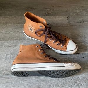 Converse Chuck Taylors Mens Brown Leather High Top